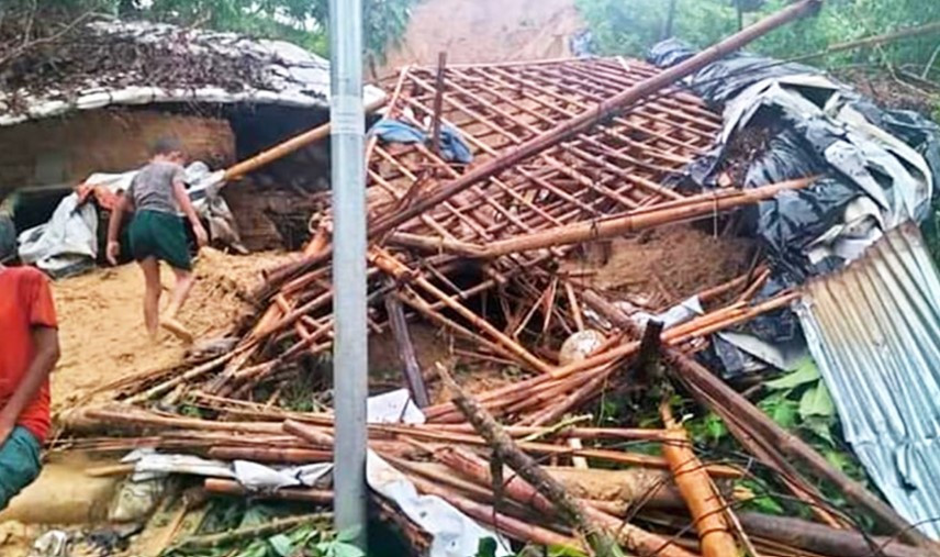 ভারী বৃষ্টিতে পাহাড় ধসে প্রাণ গেল ৬ জনের